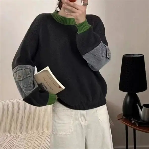 Women's Denim Sweater