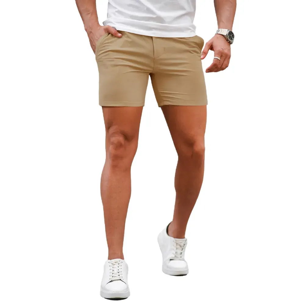 Men's 5 Inch Casual Stretch Slim Fit Chino Shorts