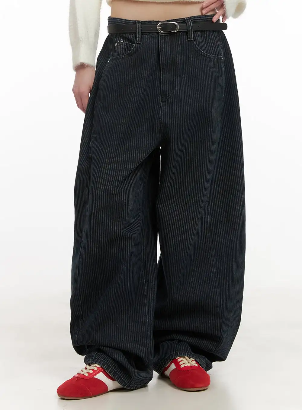 Striped Wide-Leg Pants
