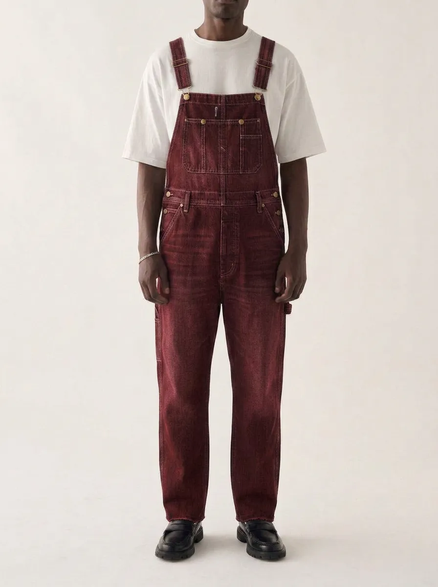 Men's Vintage Wash Denim Bib Overalls