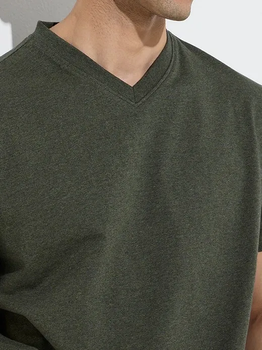 Casual Style Plain Loose Cotton T-Shirt