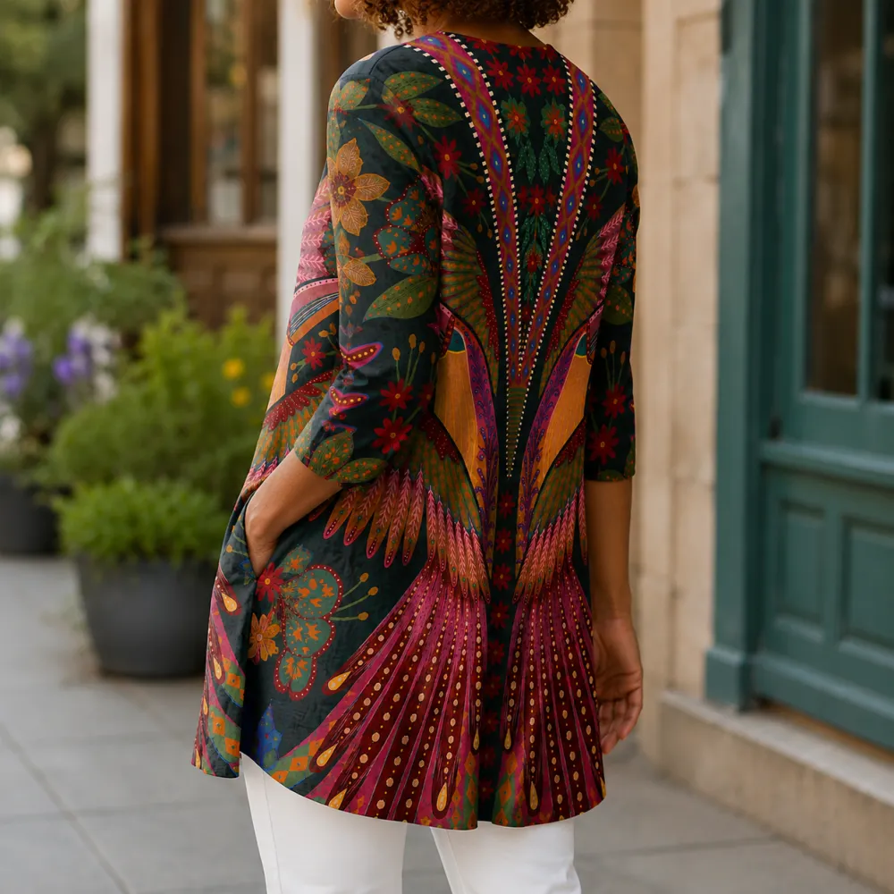 V-Neck Draped Blouse