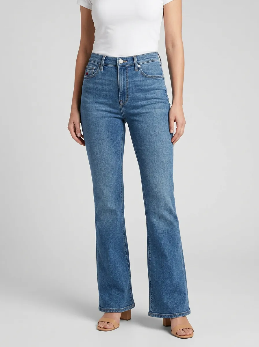 Women's Coin-Pocket Embroidered High-Rise Bootcut Jeans
