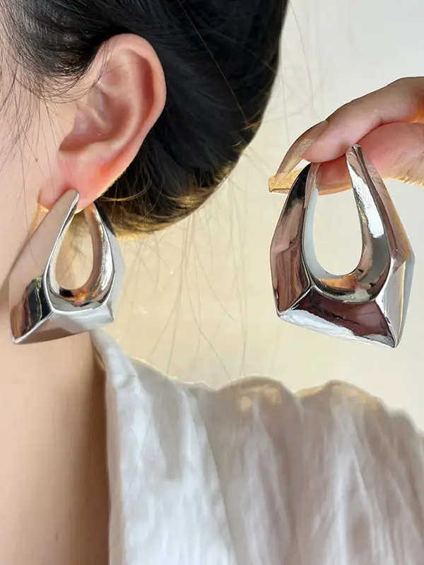Expressive Geometric Drop Earrings