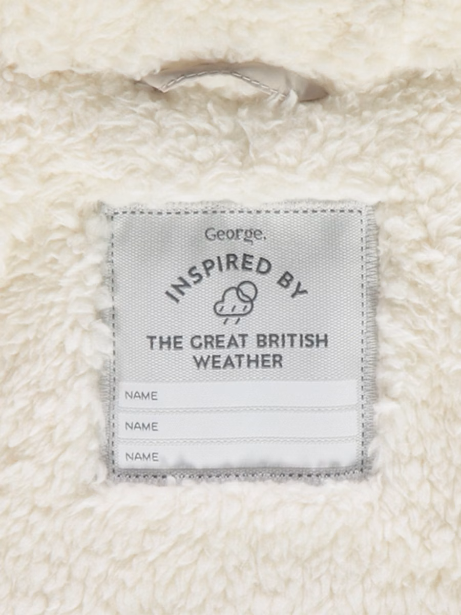 Stone Fleece Lined Quilted Coat detail 3
