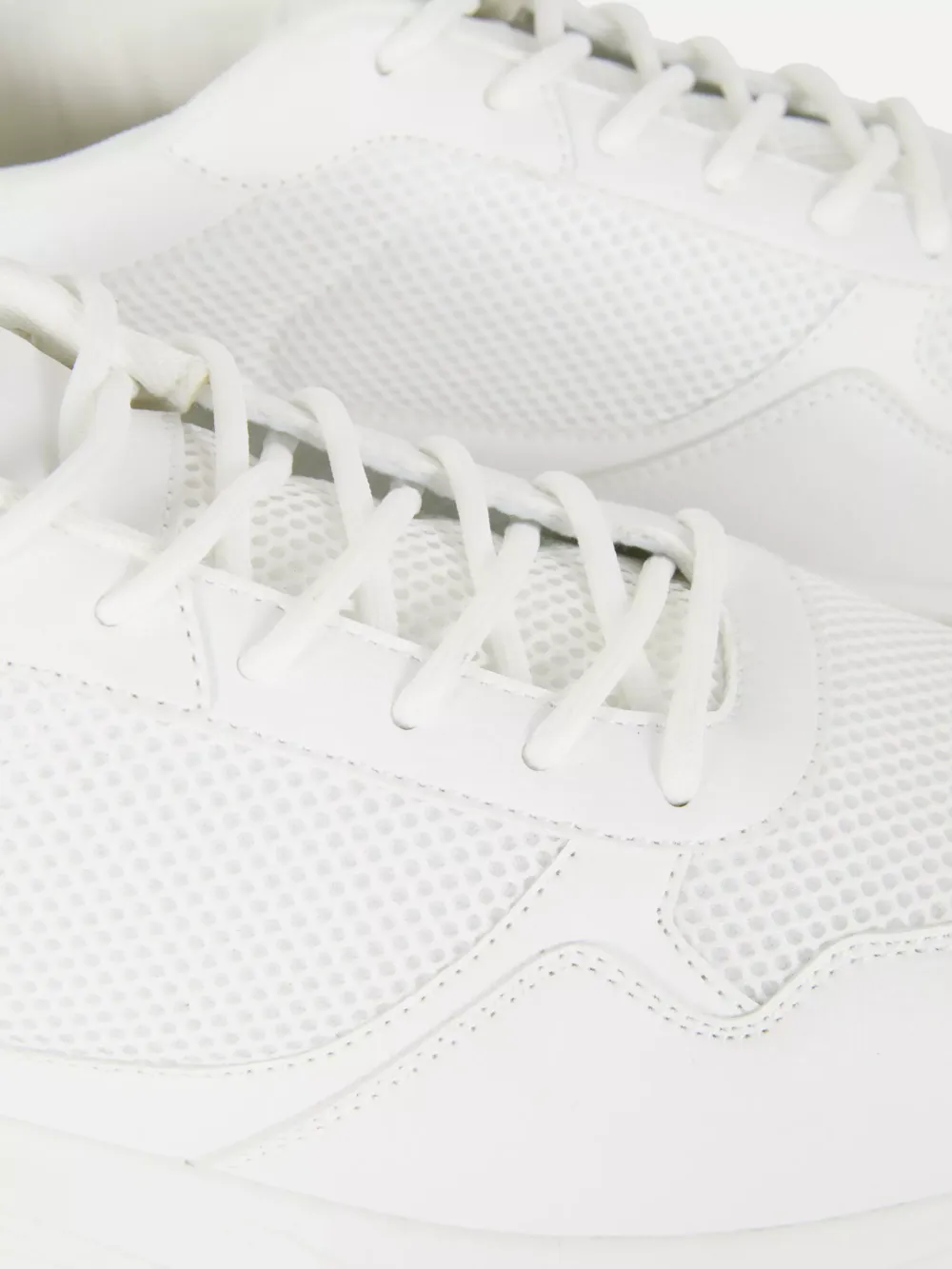 Classic Net Surface Thick Sole High Heels Lace-Up Sports Shoes