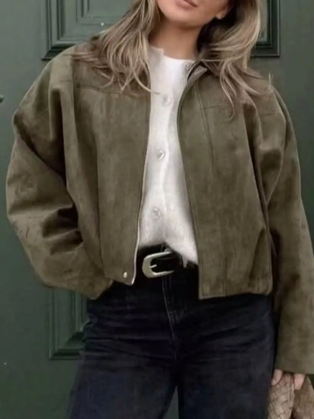 Zip Up Oversized Jacket Effortless Outfit Layer