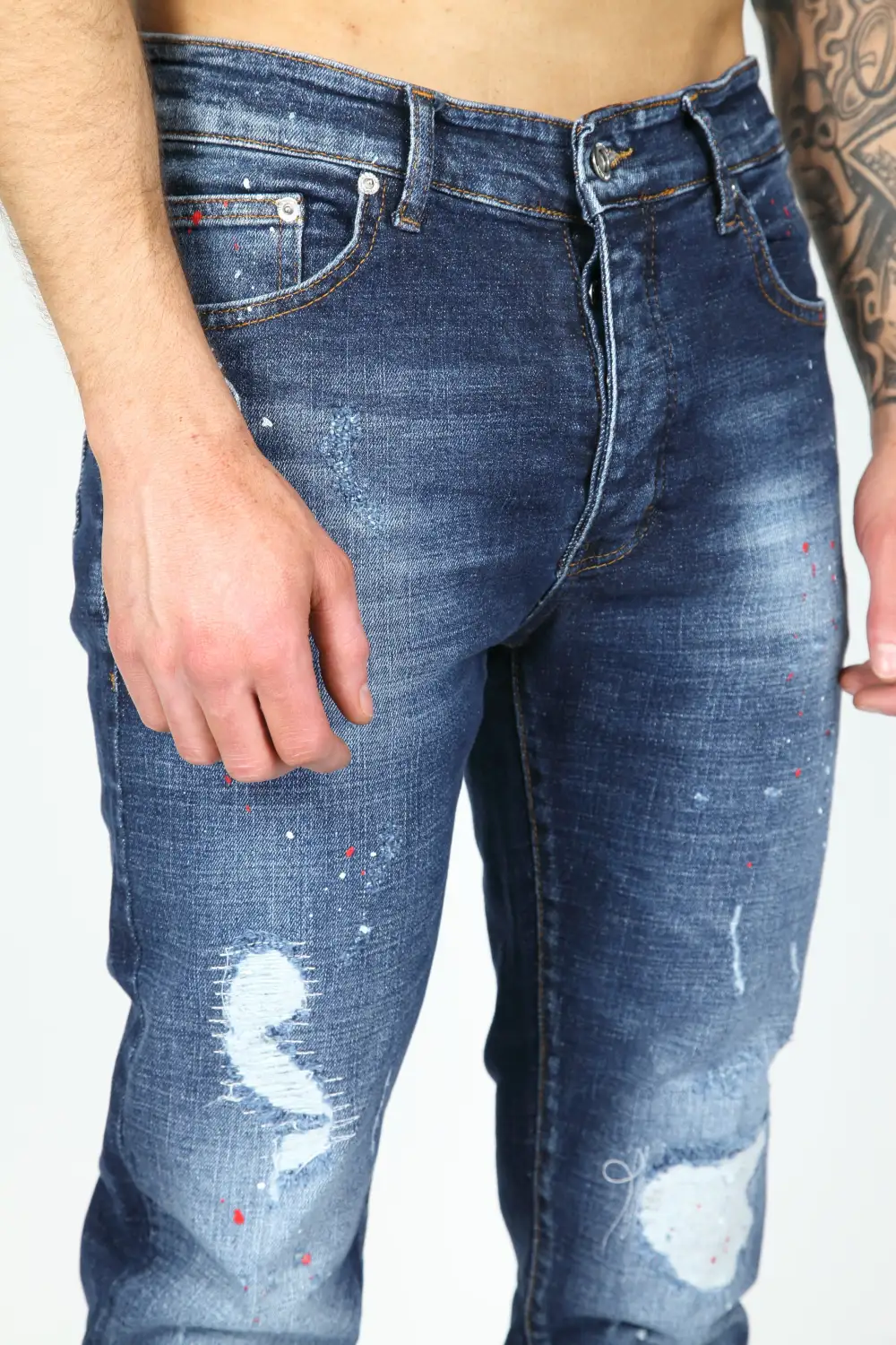 Everyday Paint Detail Smart Fit Distressed Ripped Jeans