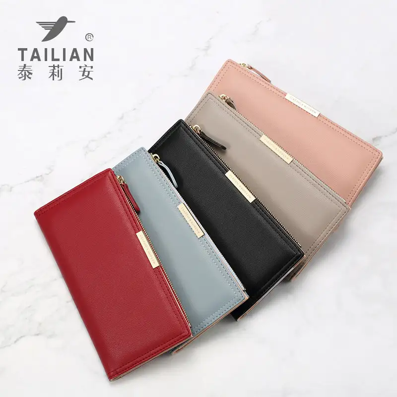 Minimal Slim Zip Wallet Clutch
