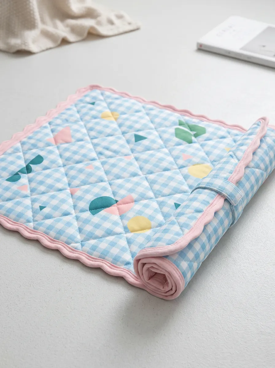 Gingham Geometric Pattern Pattern Cooling Mat