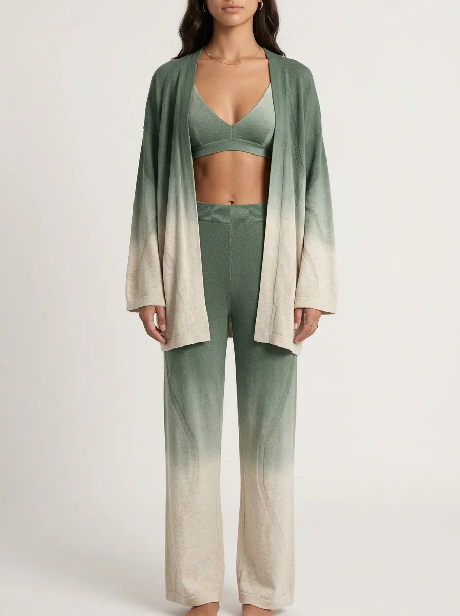 Ombre Cardigan Lounge Set