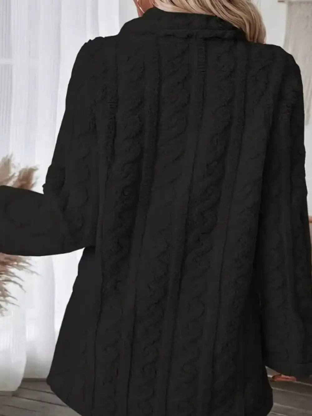 Cozy Faux Shearling Double-breasted Outerwear