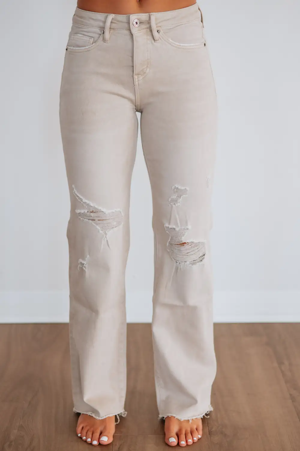 Women's High Rise Wide Leg Tummy Control Jeans