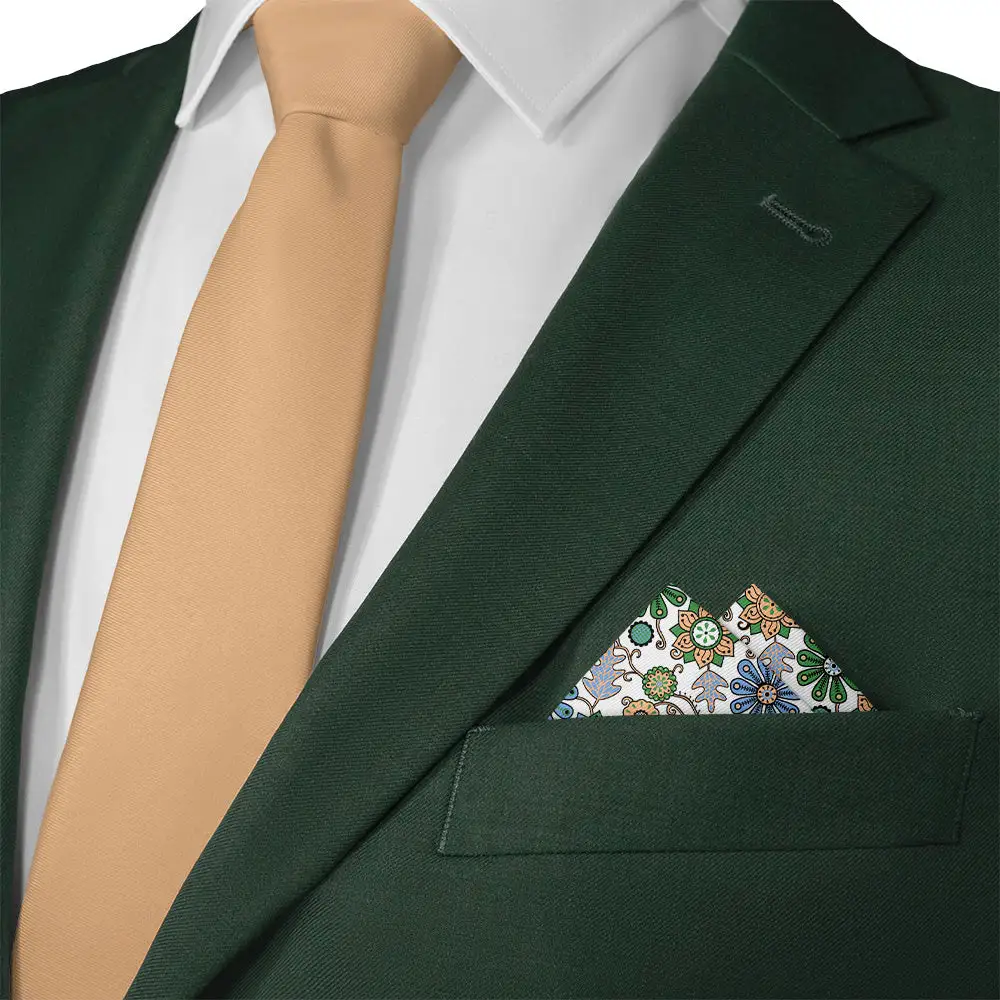 Elegant Refined Floral Pocket Square