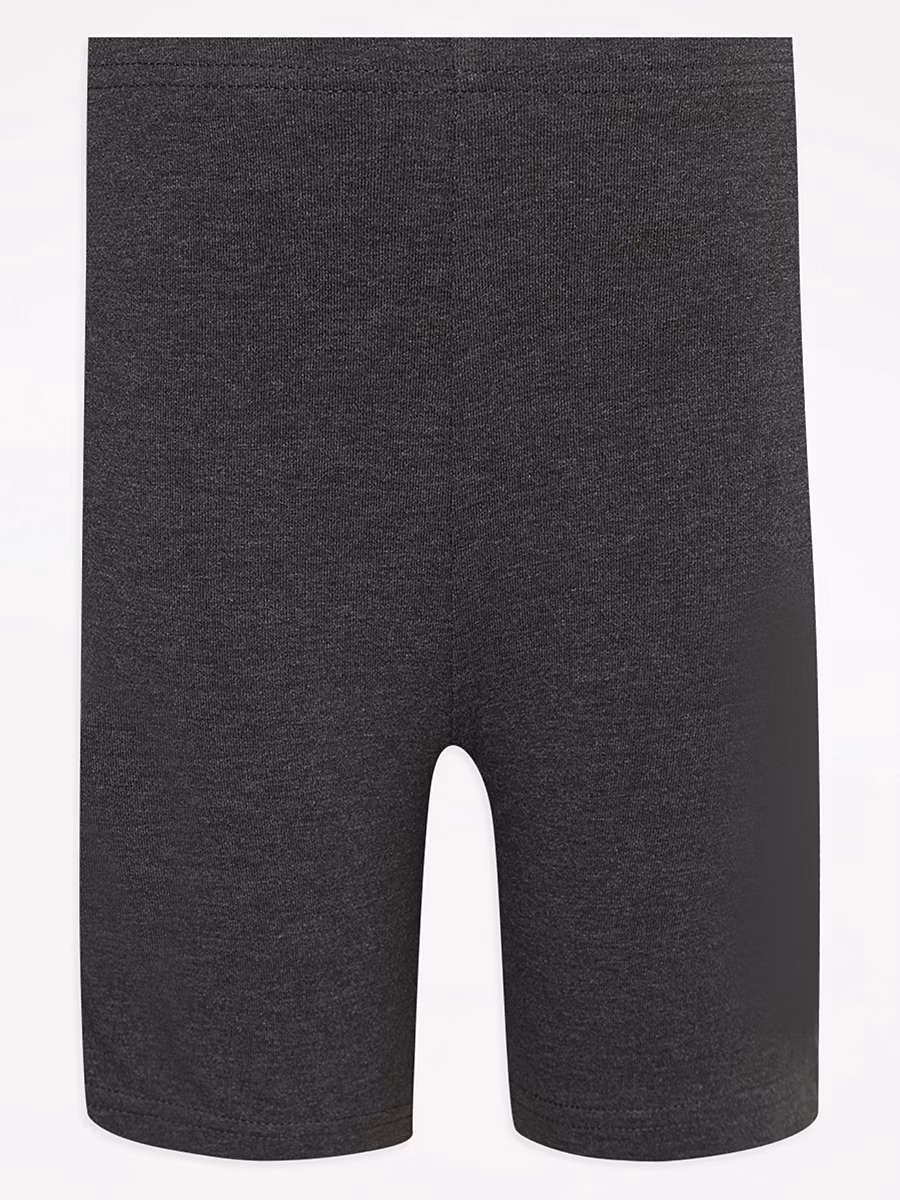 Charcoal Grey Girls School Cycling Shorts 2 Pack detail 1
