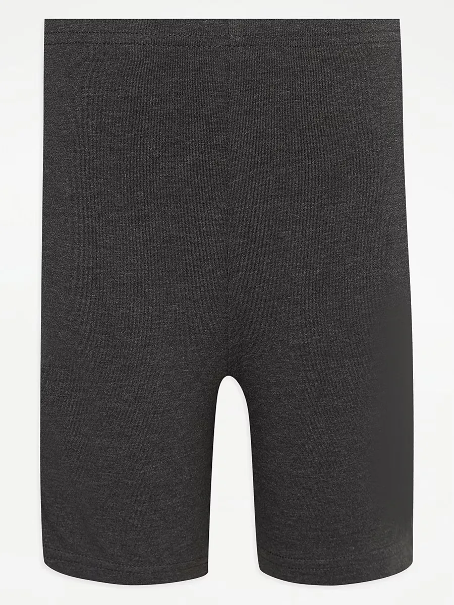 Charcoal Grey Girls School Cycling Shorts 2 Pack