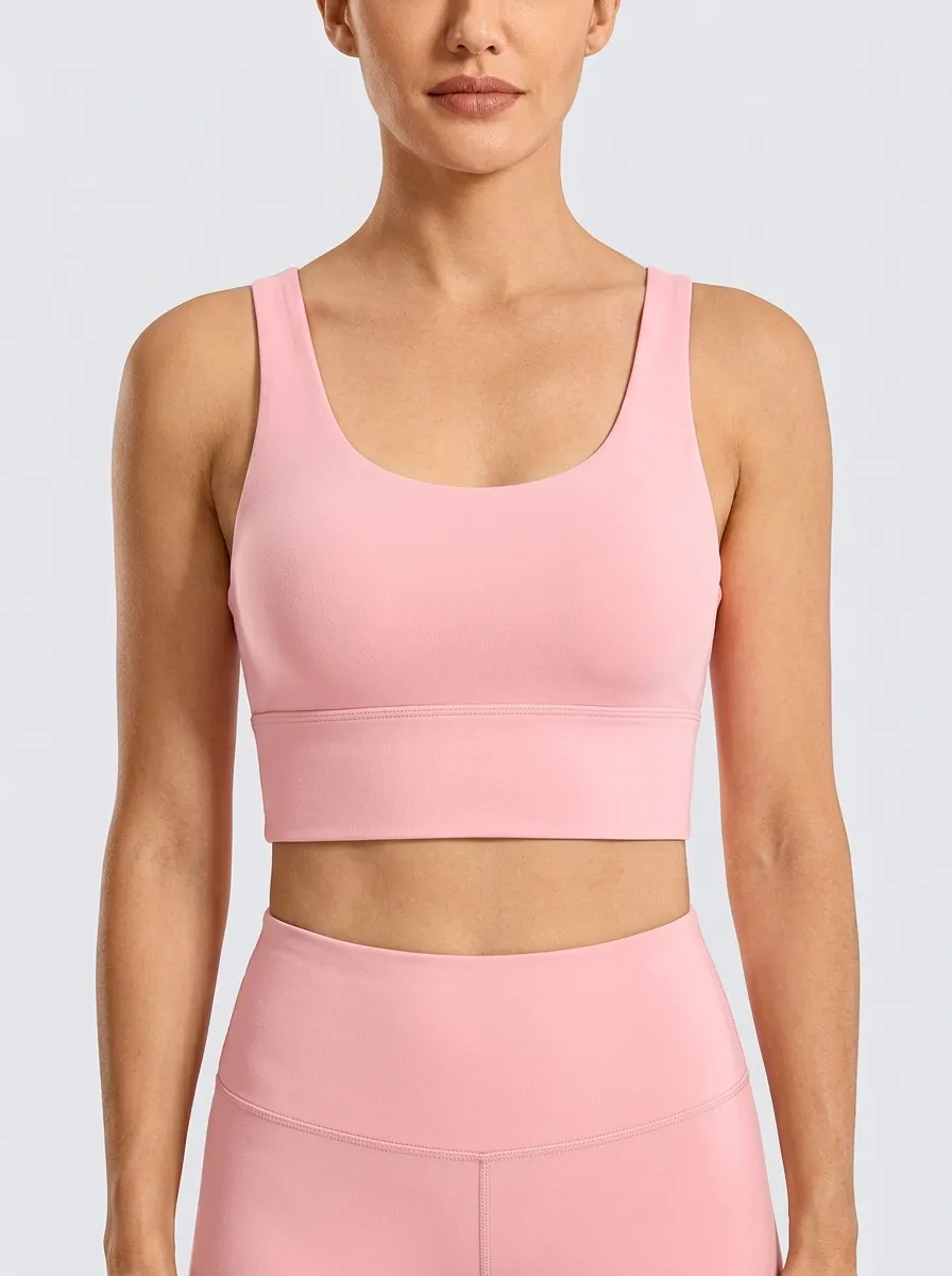 Women's Scoop-Neck Seam-Free-Front Sports Bra
