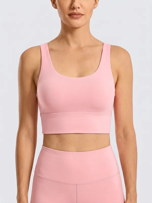 Women's Scoop-Neck Seam-Free-Front Sports Bra