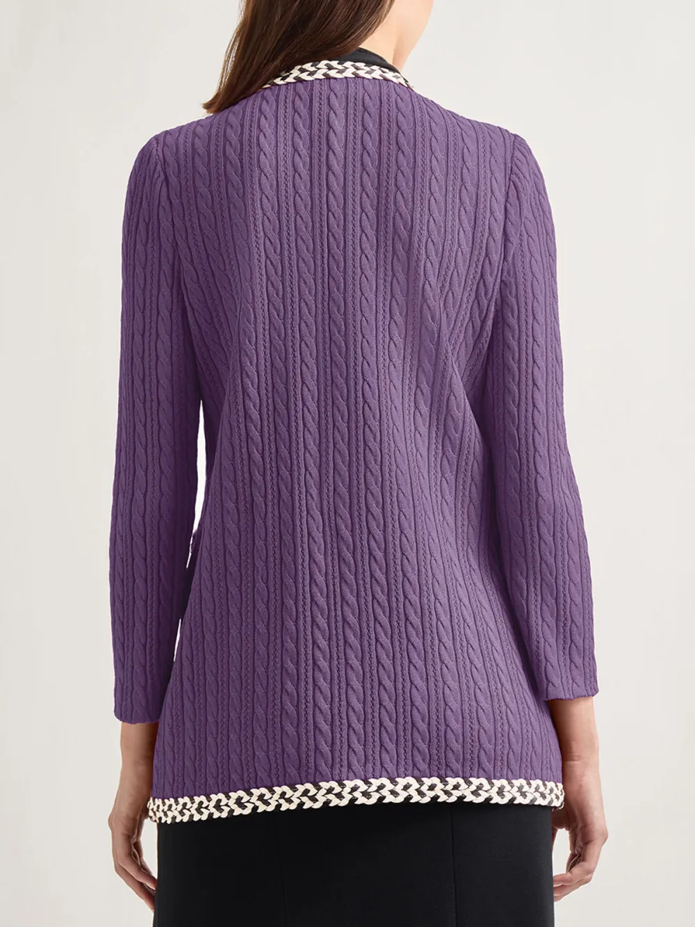 Contrast Colored Medium Length Jacket