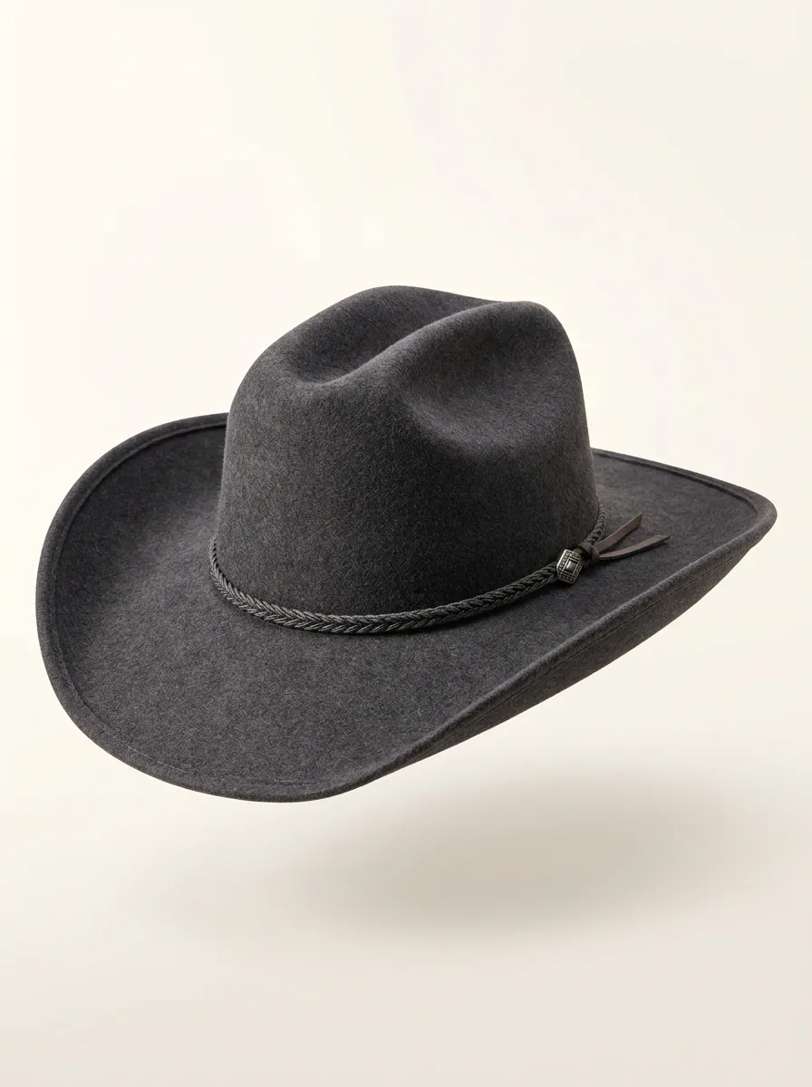 Felt Cowboy Hat with Simple Band Accents