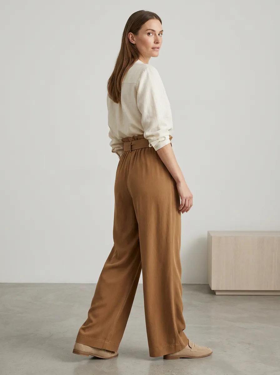 Wide-Leg High-Rise Casual Casual Wide Leg Pants