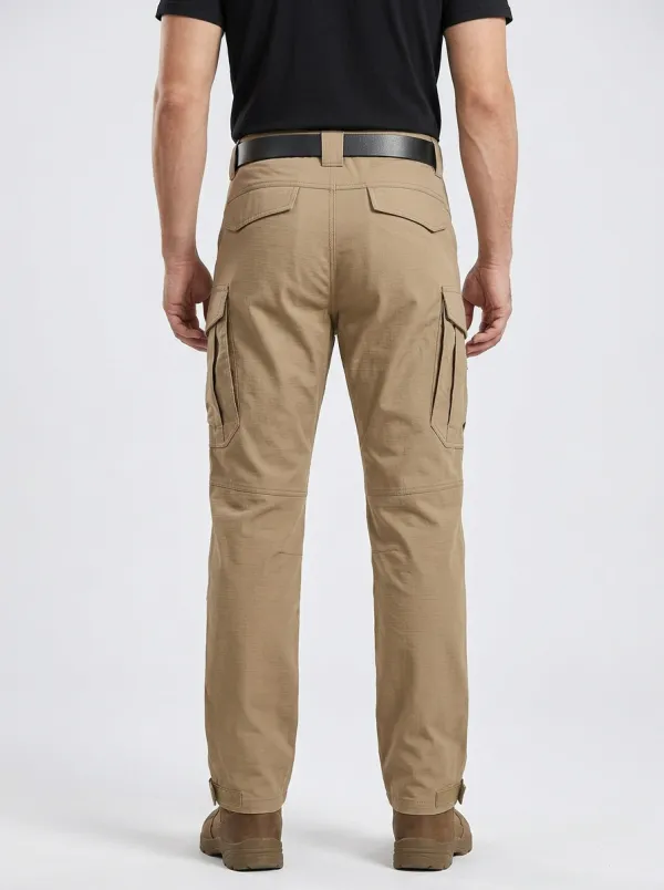 Men's Khaki Multi-Pocket Tactical Cargo Pants