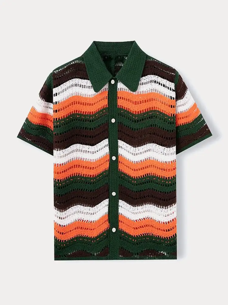 Open Stitch Utility Pocket Shirt