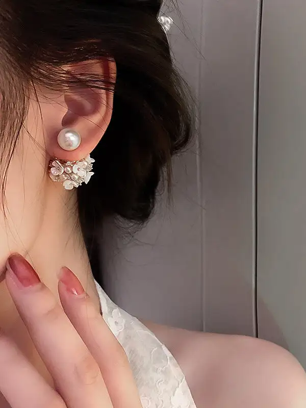 Layered Hammered Accent Earrings