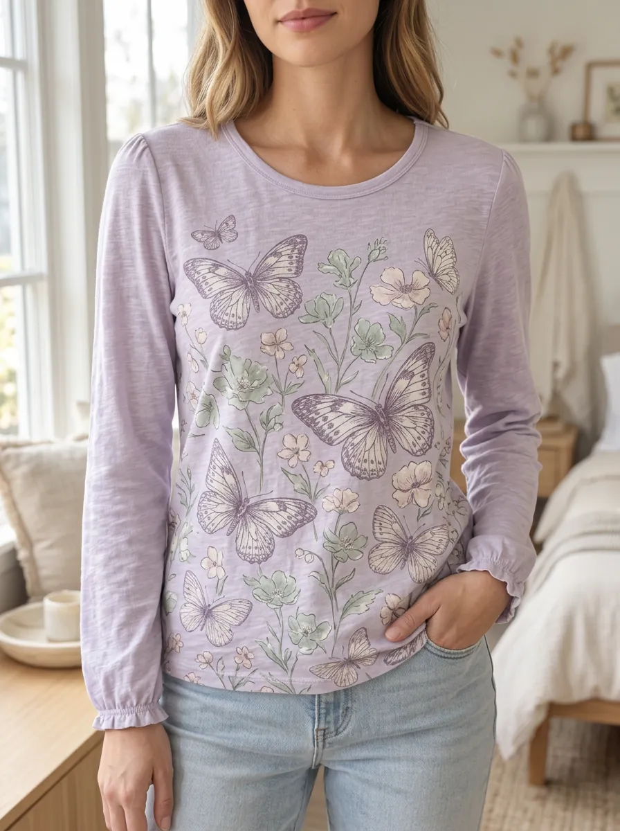 Women's Sweet Casual Delicate Casual Long Sleeve T-Shirt
