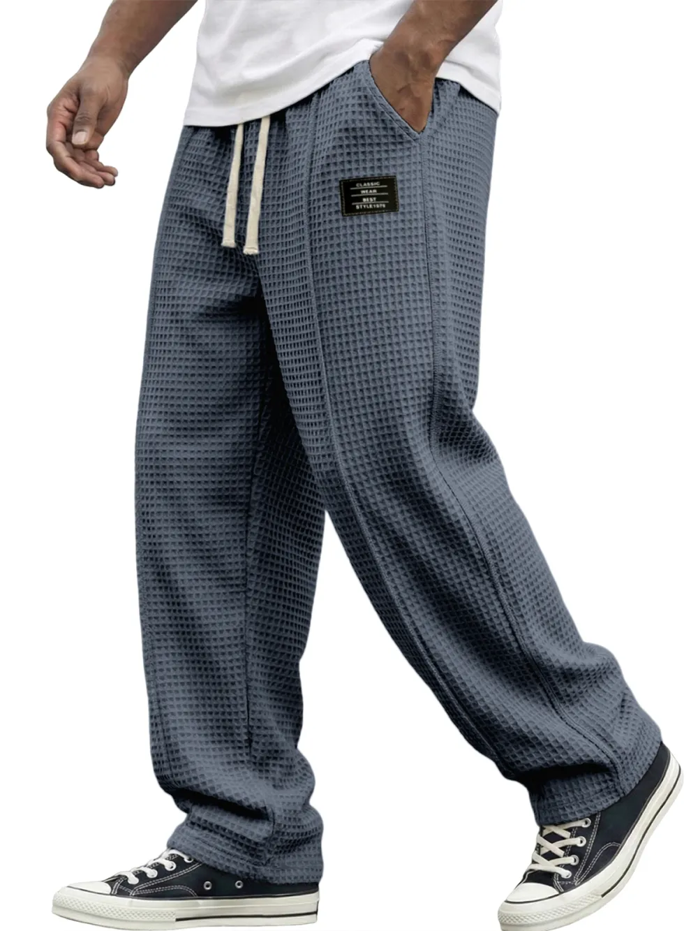 Textured Knit Seamed Detail Pants