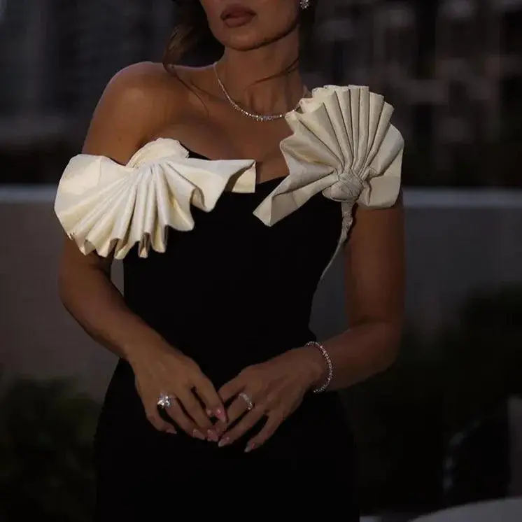 Modern Ruffled Midi Dress