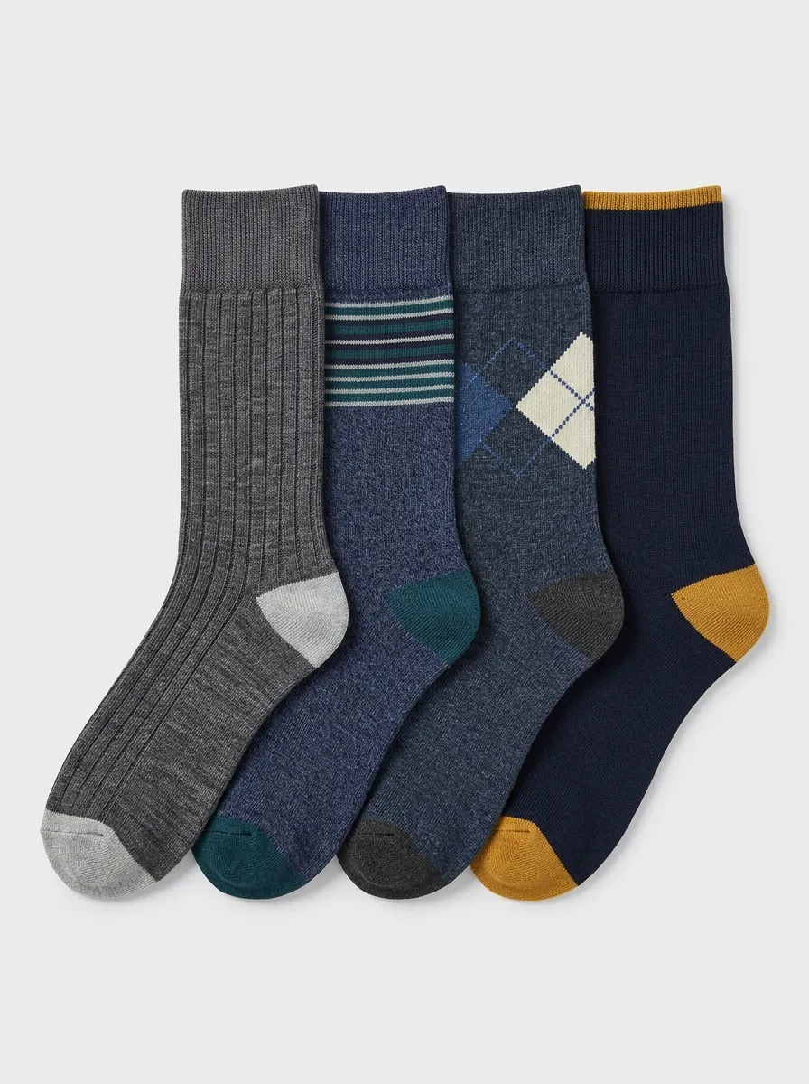 Men's Classic-Mix Four Pair Socks