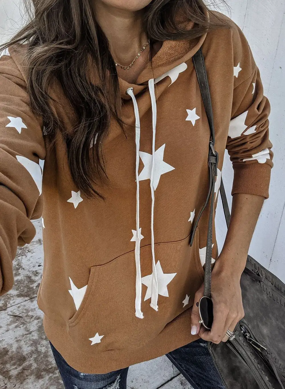 Cotton Blend Star Hooded Top
