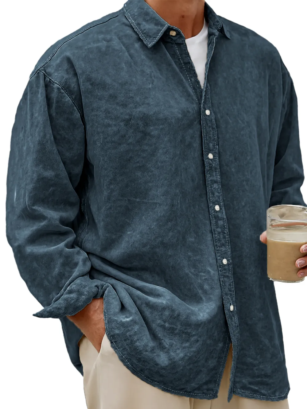 Lyocell Blend Long Sleeve Shirt