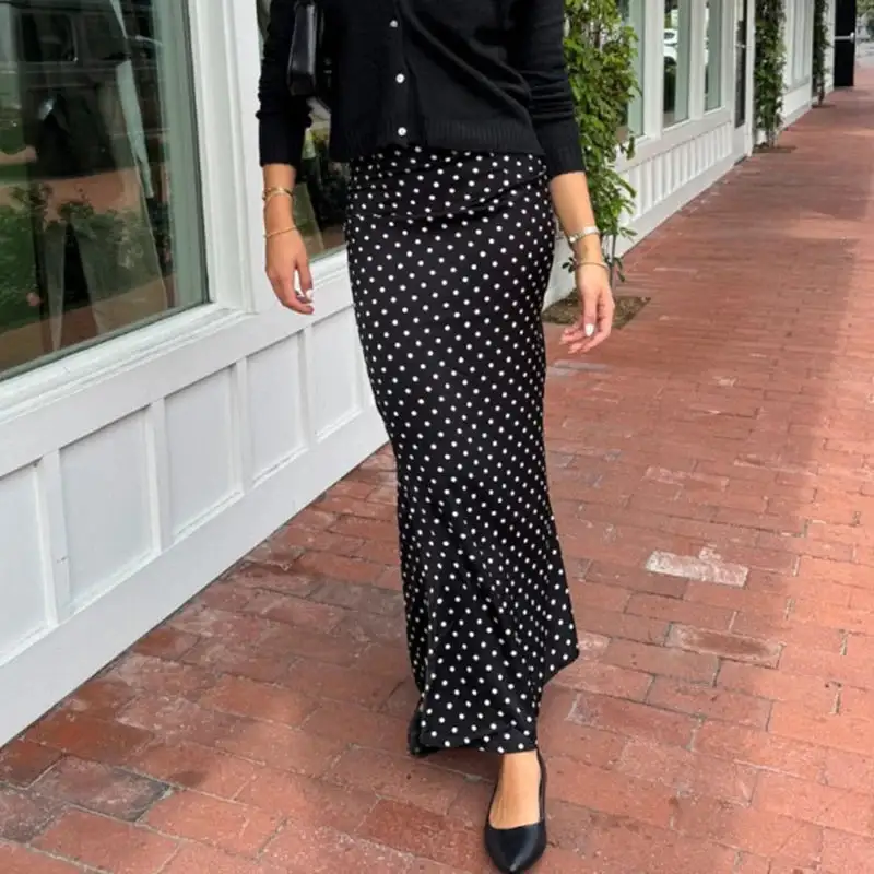 Maxi Polka-Dot Skirt