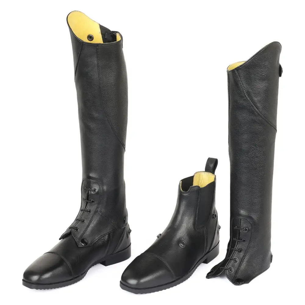 Women's Convertible Square Toe Cushioned Reinforced Knee High Boots