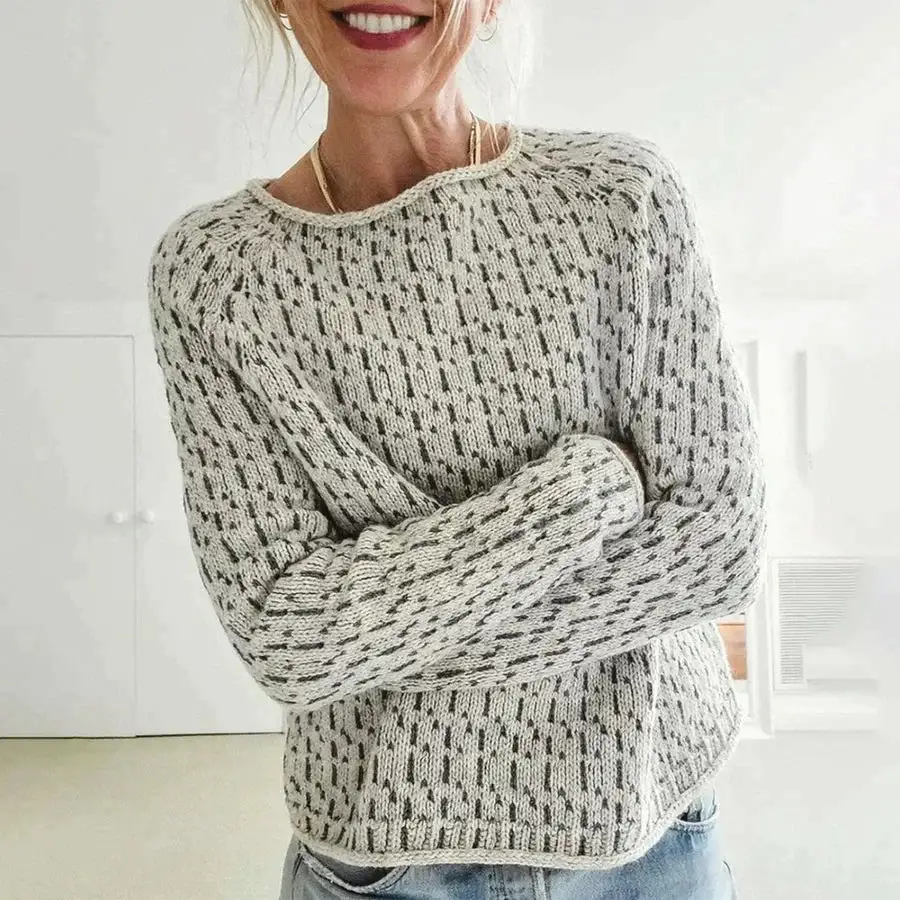  Knit Boat Neck Sweater