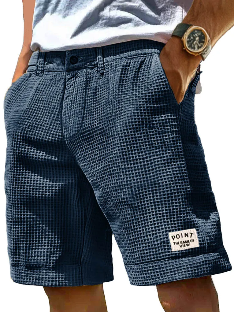 Textured Knit Pocket Shorts