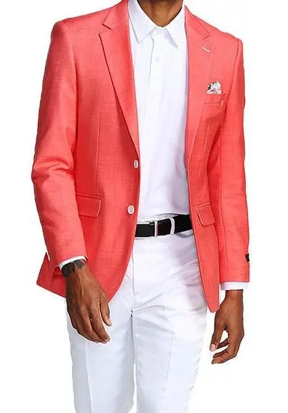 Slim Fit Solid Two Button Blazer