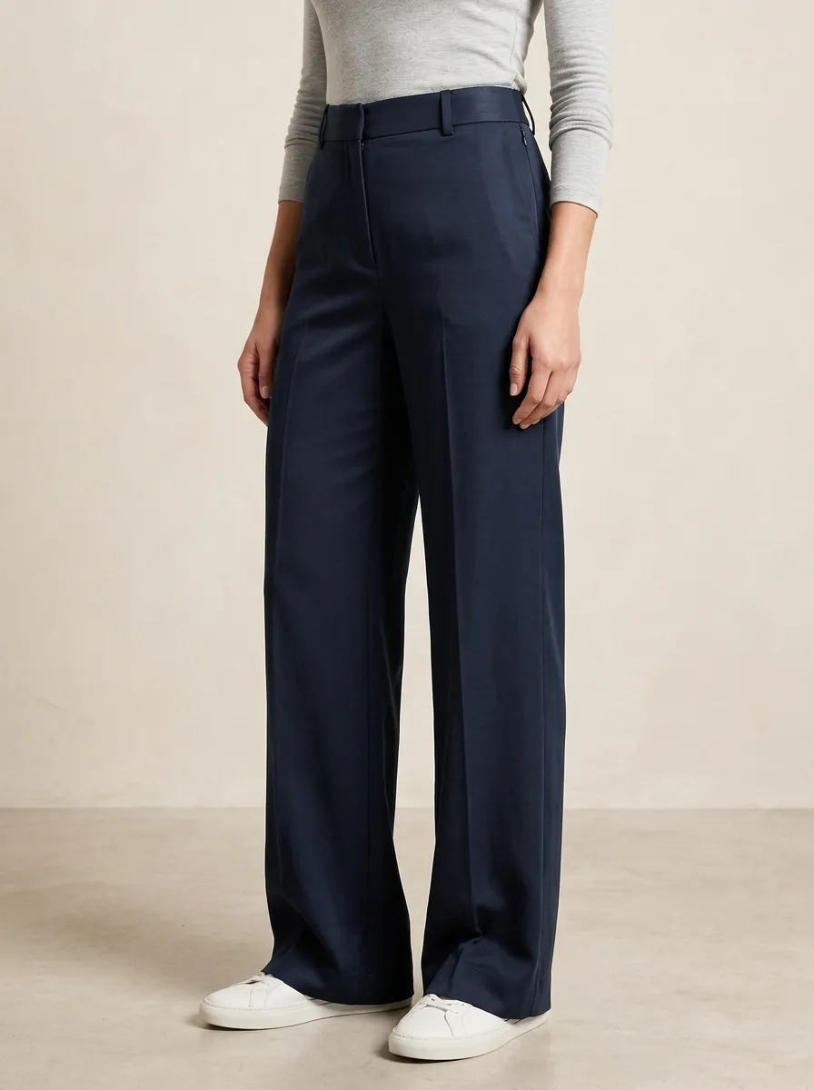 Polished Casual Wide Leg Pants