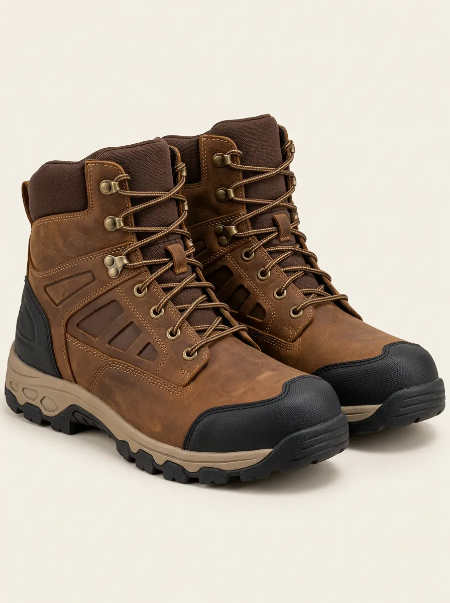 Men's Waterproof Brown Work Boots