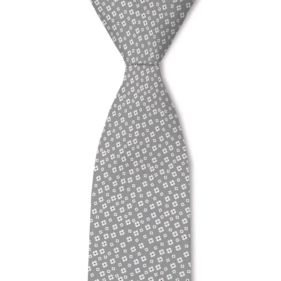 Micro Botanical Floral Pattern Necktie