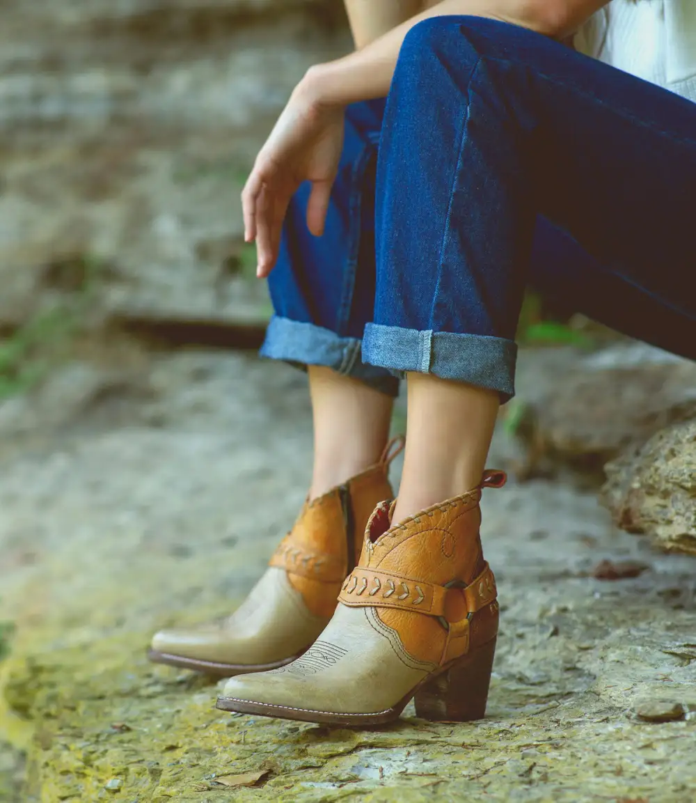 Harness Woven Western Boots