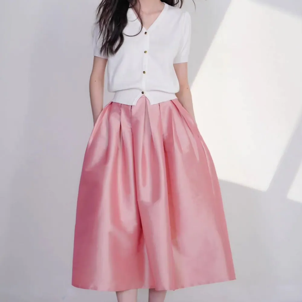 Classic Seaside Everyday Casual Polyester Skirt