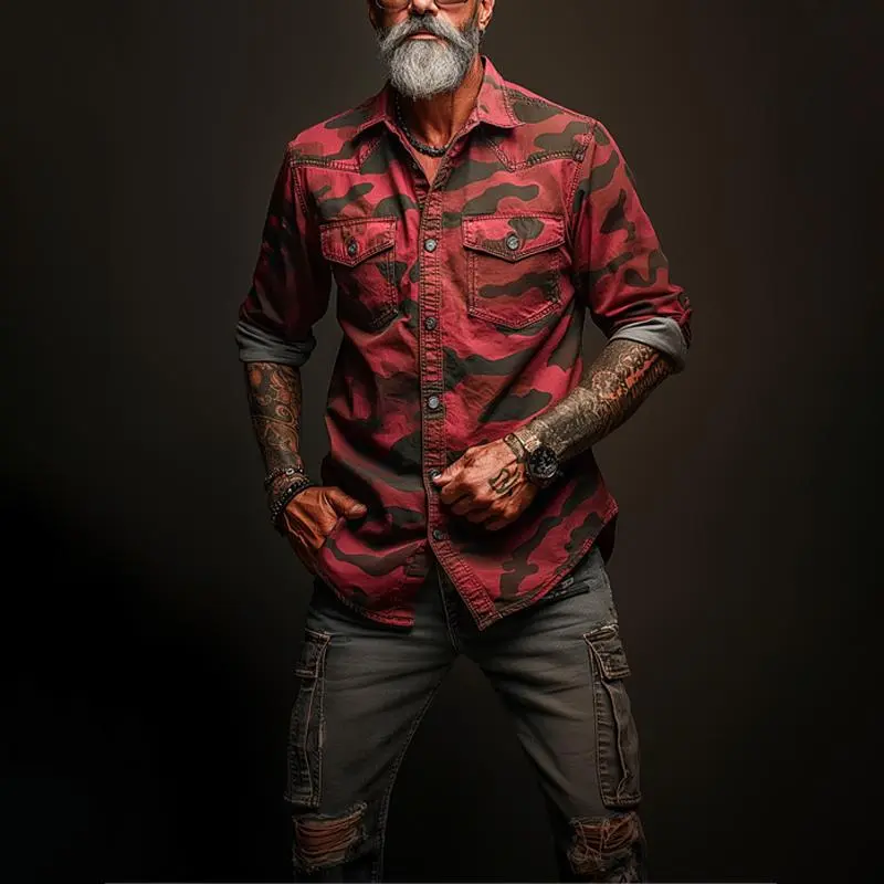 Textured Camo Shirt