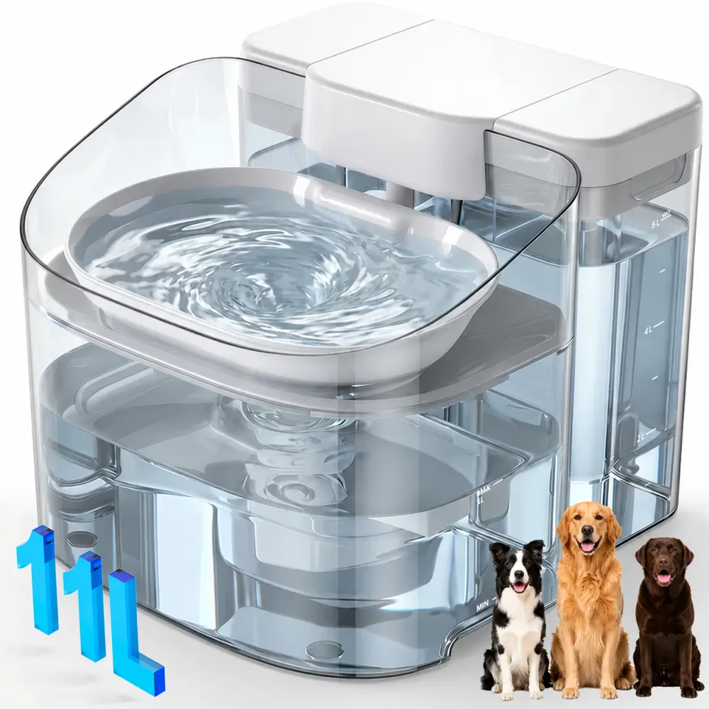 2.1L Quiet Cat Water Fountain with Copper Spout & Night Light