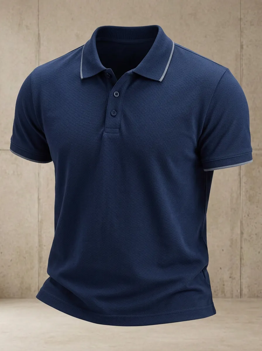 Refined Classic-Look Men's Polo Shirt