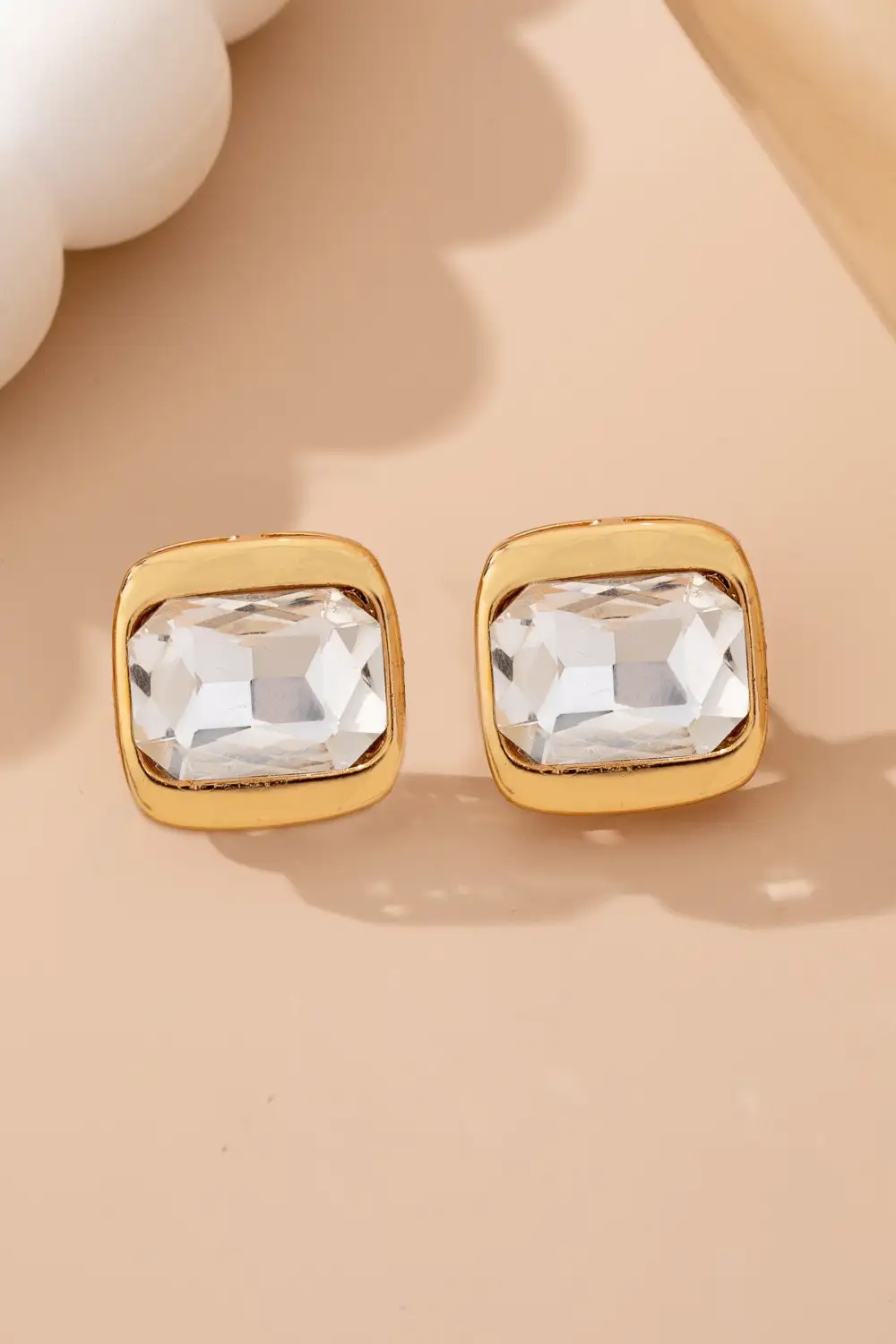 Crystal Cushion Cut Stud arrings