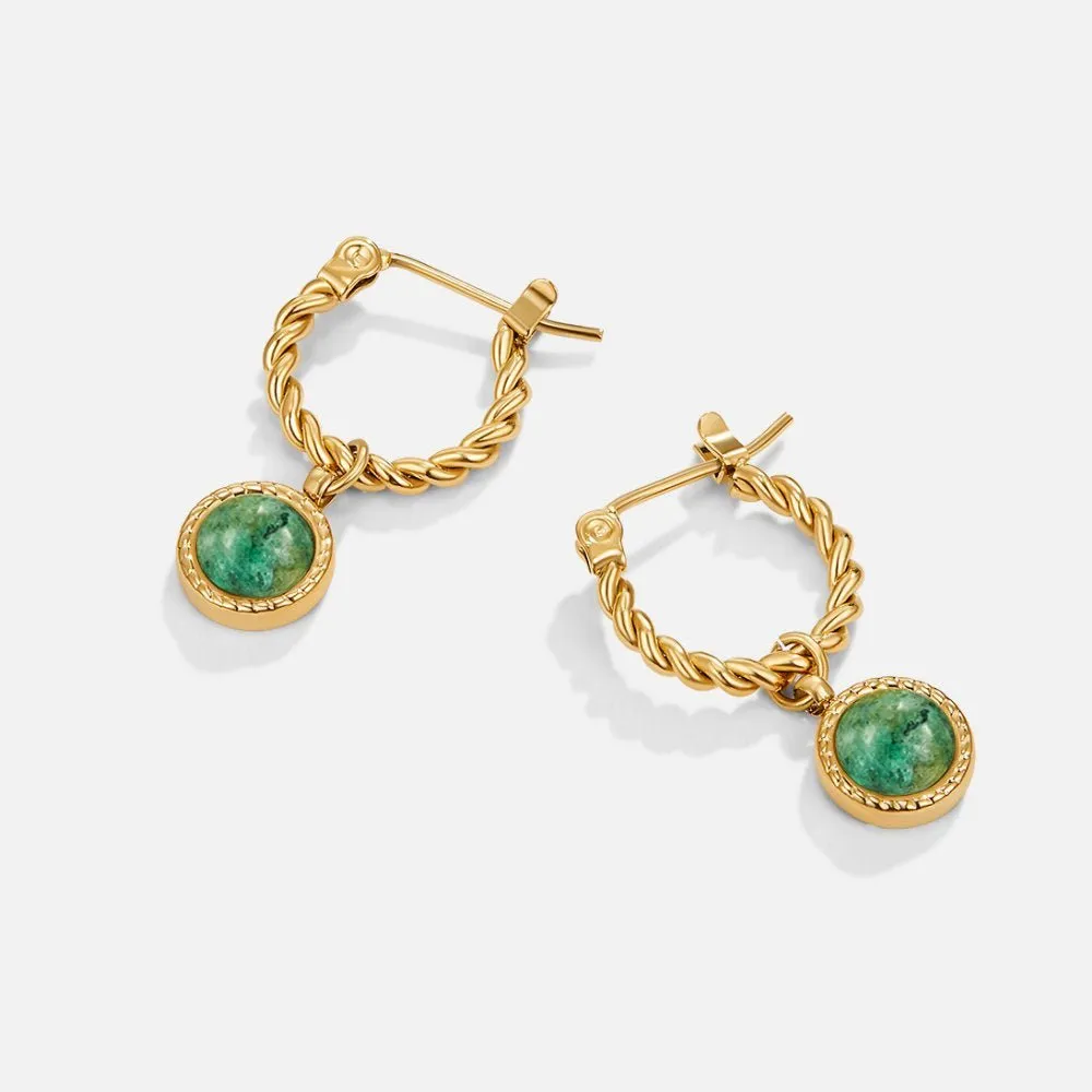 Minimal Hoop Twisted Earrings
