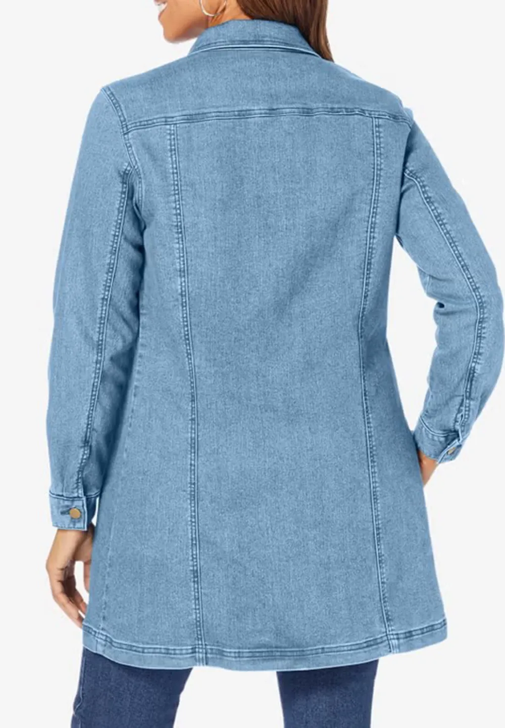 Solid Color Denim Jacket